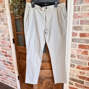 7 Diamonds Infinity Performance Pants Mens 36 Khaki Beige Stretch Chino STP-1250
